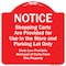 Signmission Shopping Carts Are Provided For Use In Store And Parking Lot Aluminum Sign, 18" x 18", RW-1818-9943 A-DES-RW-1818-9943 - alternate 1